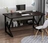 Tietokonepöytä hyllyllä, 100 x 60 cm, musta hinta ja tiedot | Tietokonepöydät ja työpöydät | hobbyhall.fi