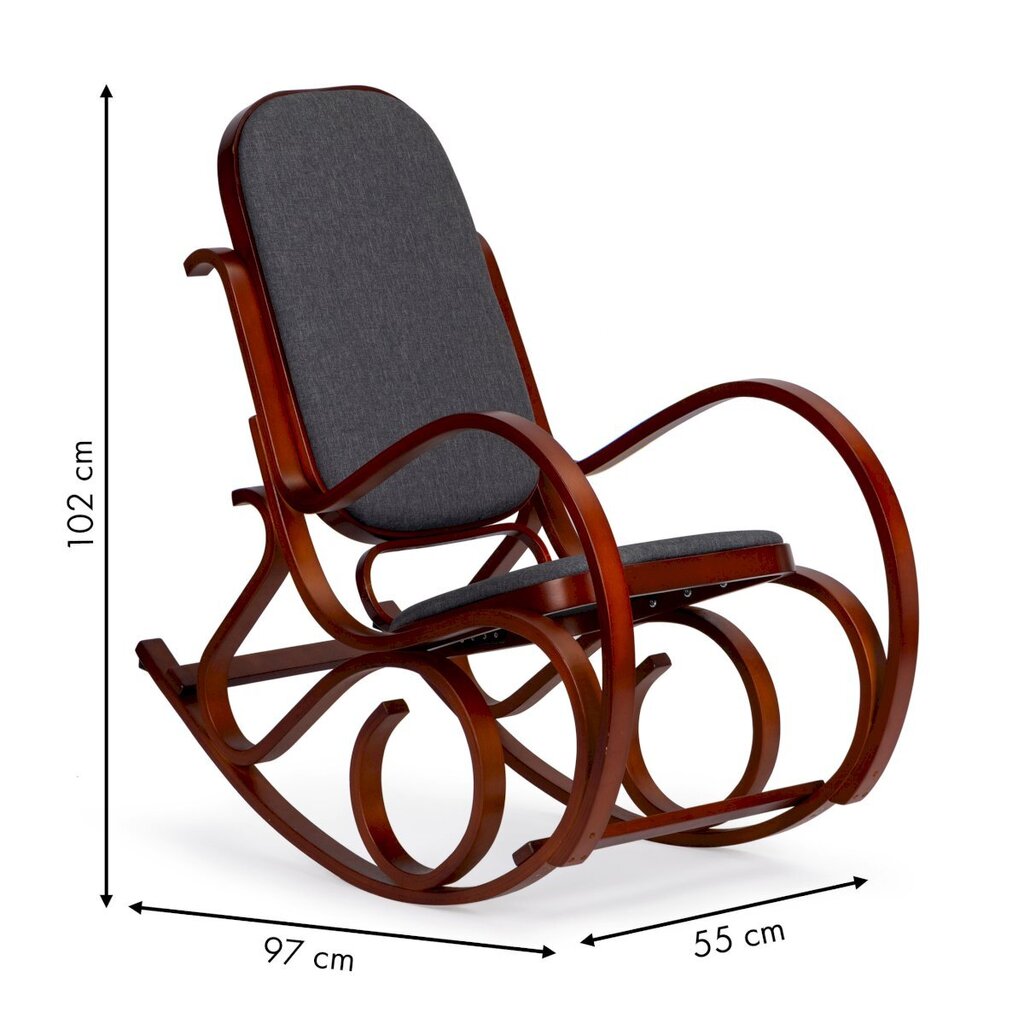 Keinutuoli, harmaa ja ruskea hinta ja tiedot | Nojatuolit | hobbyhall.fi