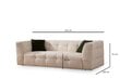 Kolmen hengen sohva Atelier Del Sofa Cady, beige hinta ja tiedot | Sohvat ja vuodesohvat | hobbyhall.fi