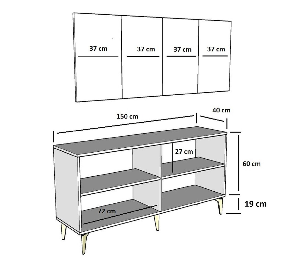 Senkki Asir Midas, valkoinen/kulta hinta ja tiedot | Sivupöydät | hobbyhall.fi