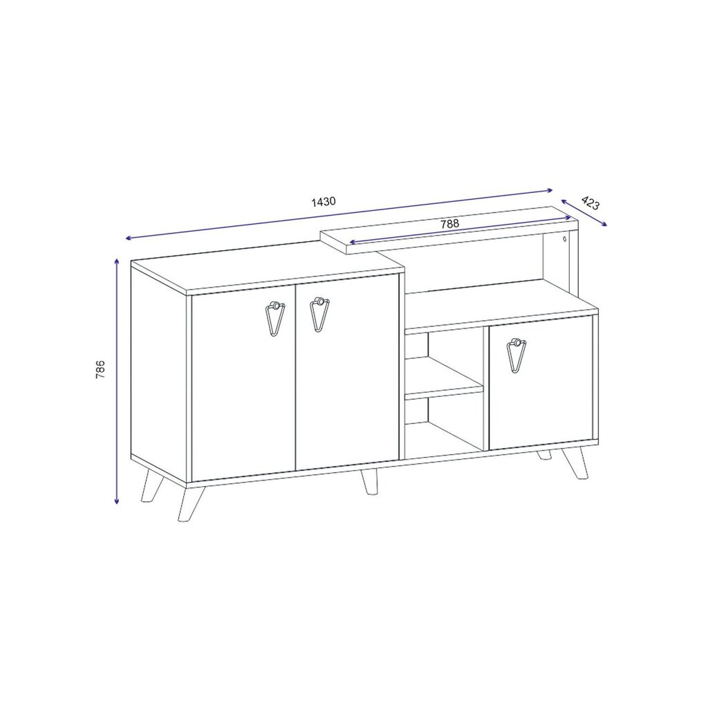 Senkki Asir Luzzi, ruskea/harmaa hinta ja tiedot | Sivupöydät | hobbyhall.fi