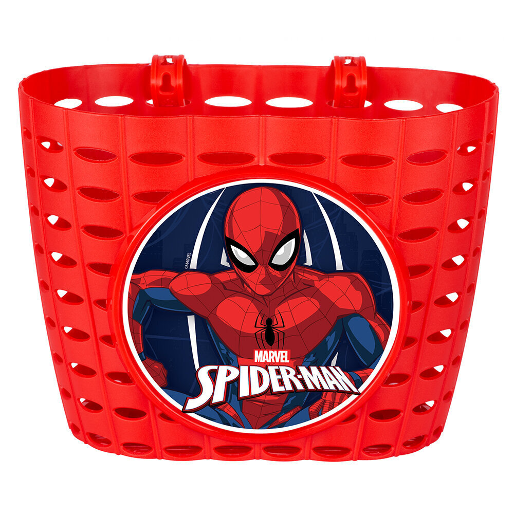 Pyörän kori Spiderman, punainen hinta ja tiedot | Polkupyörälaukut ja puhelinpidikkeet | hobbyhall.fi