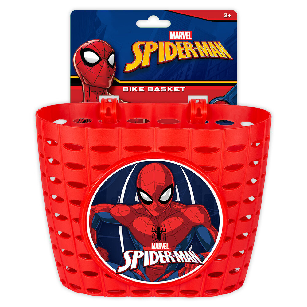 Pyörän kori Spiderman, punainen hinta ja tiedot | Polkupyörälaukut ja puhelinpidikkeet | hobbyhall.fi