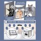 Kokoontaitettava kissan pesä 40x40x38 cm, harmaa hinta ja tiedot | Raapimispuut ja kiipeilypuut | hobbyhall.fi