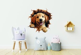 3D Koira Taide seinätarra, Halkeama Illuusio, DIY Koristelu hinta ja tiedot | Sisustustarrat | hobbyhall.fi