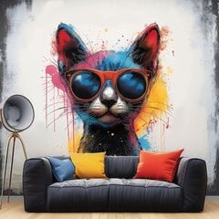 Kissa aurinkolaseissa seinätarra hinta ja tiedot | Sisustustarrat | hobbyhall.fi