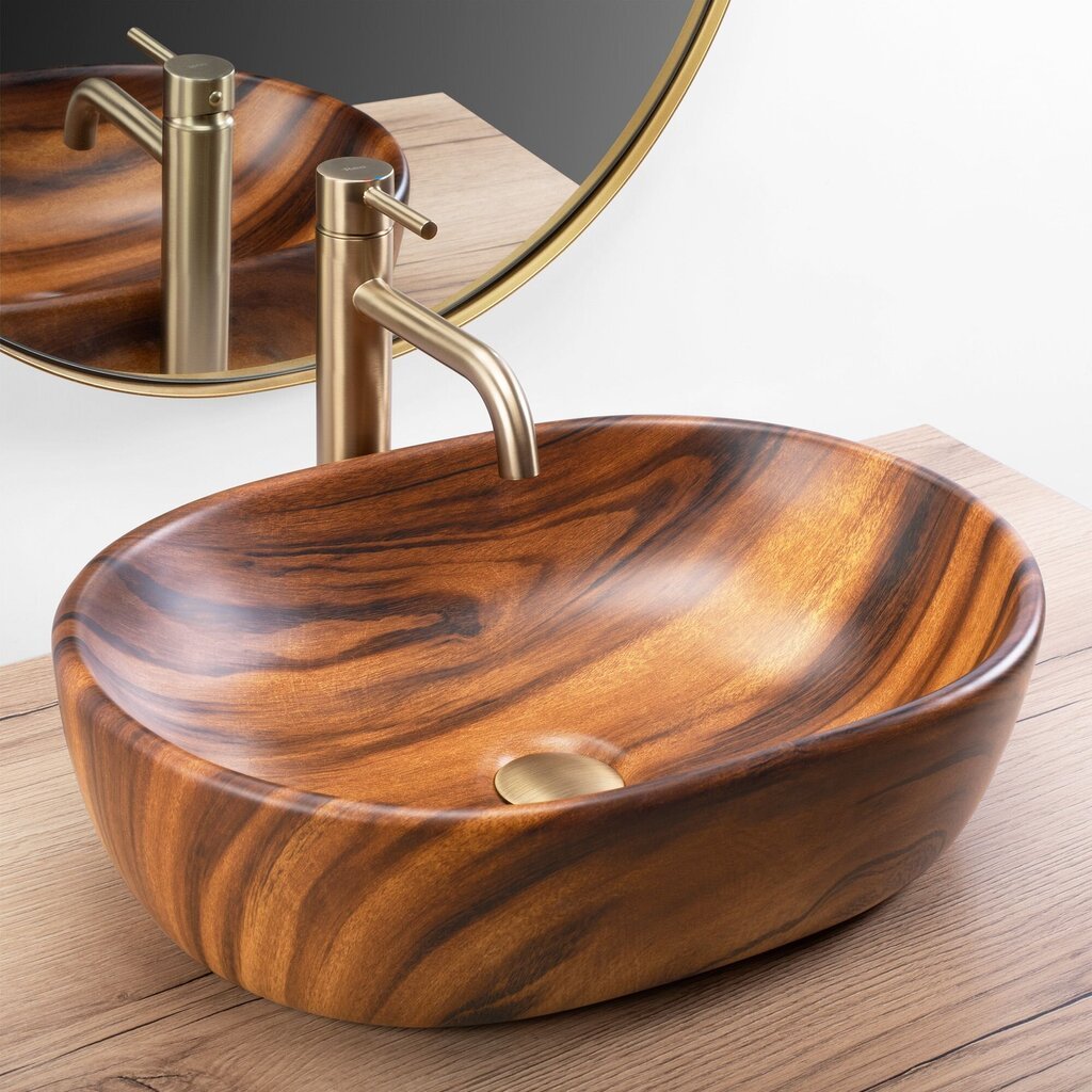 Pesuallas Washbasin Rea Amelia Wood Matt hinta ja tiedot | Pesualtaat | hobbyhall.fi