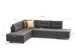 Kulmasohva Asir Manama Corner Sofa Bed Left, harmaa hinta ja tiedot | Kulmasohvat ja divaanisohvat | hobbyhall.fi