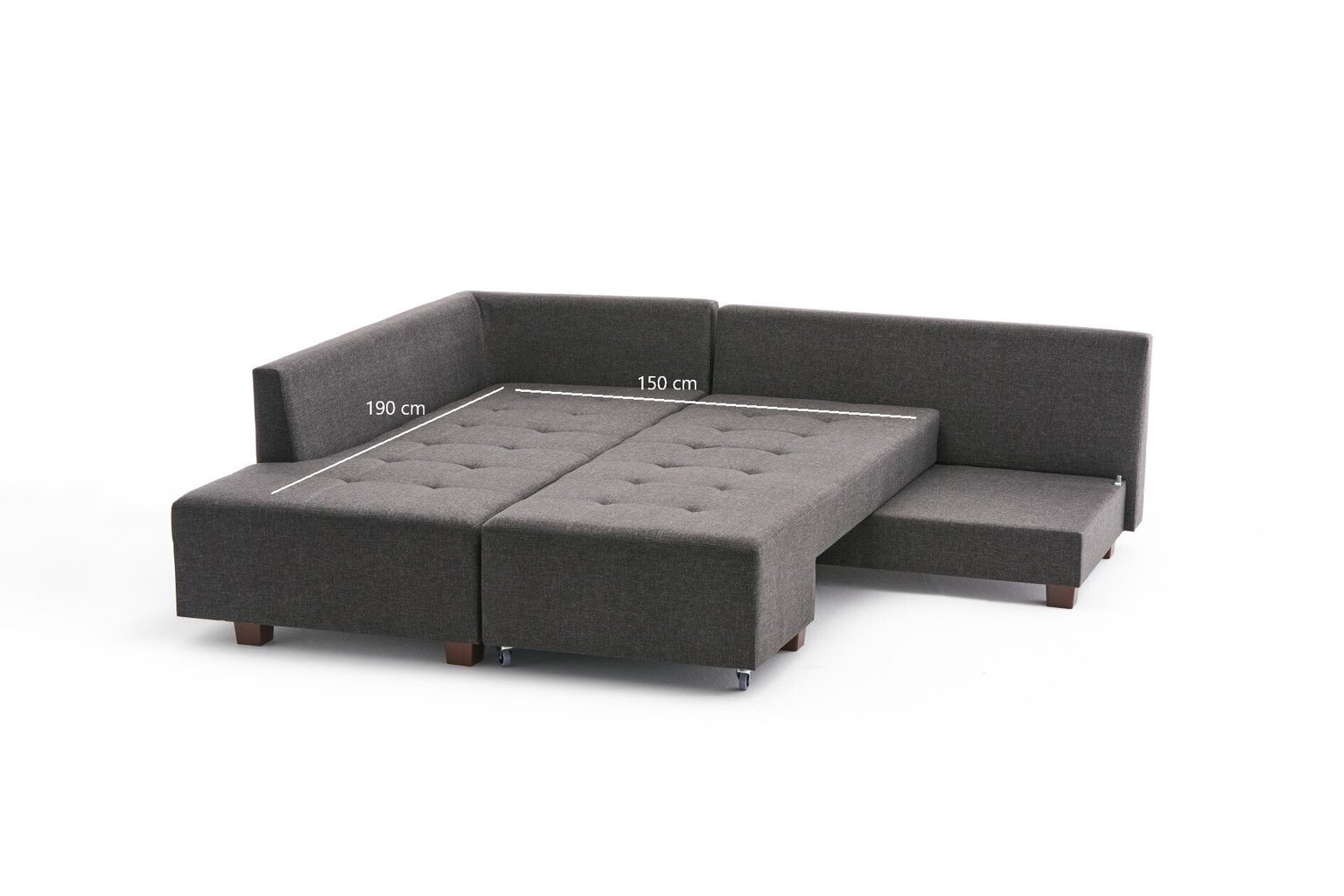 Kulmasohva Asir Manama Corner Sofa Bed Left, harmaa hinta ja tiedot | Kulmasohvat ja divaanisohvat | hobbyhall.fi