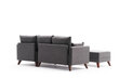 Kulmasohva Asir Bella Mini Corner Sofa Right, harmaa hinta ja tiedot | Kulmasohvat ja divaanisohvat | hobbyhall.fi