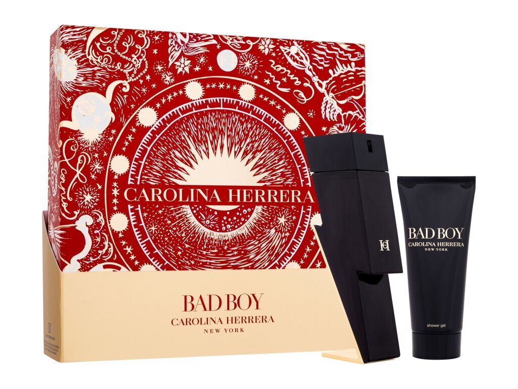 Carolina Herrera Bad Boy EDT 100 ml + SG 100 ml (man) hinta ja tiedot | Miesten hajuvedet | hobbyhall.fi