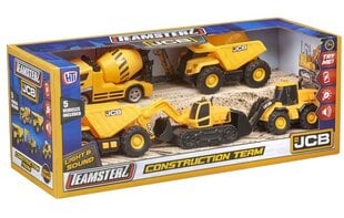 Teamsterz JCB rakennusajoneuvot 5 kpl hinta ja tiedot | Poikien lelut | hobbyhall.fi