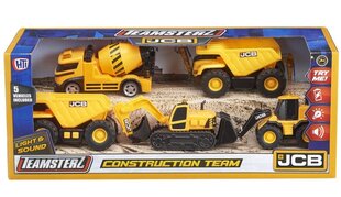 Teamsterz JCB rakennusajoneuvot 5 kpl hinta ja tiedot | Poikien lelut | hobbyhall.fi