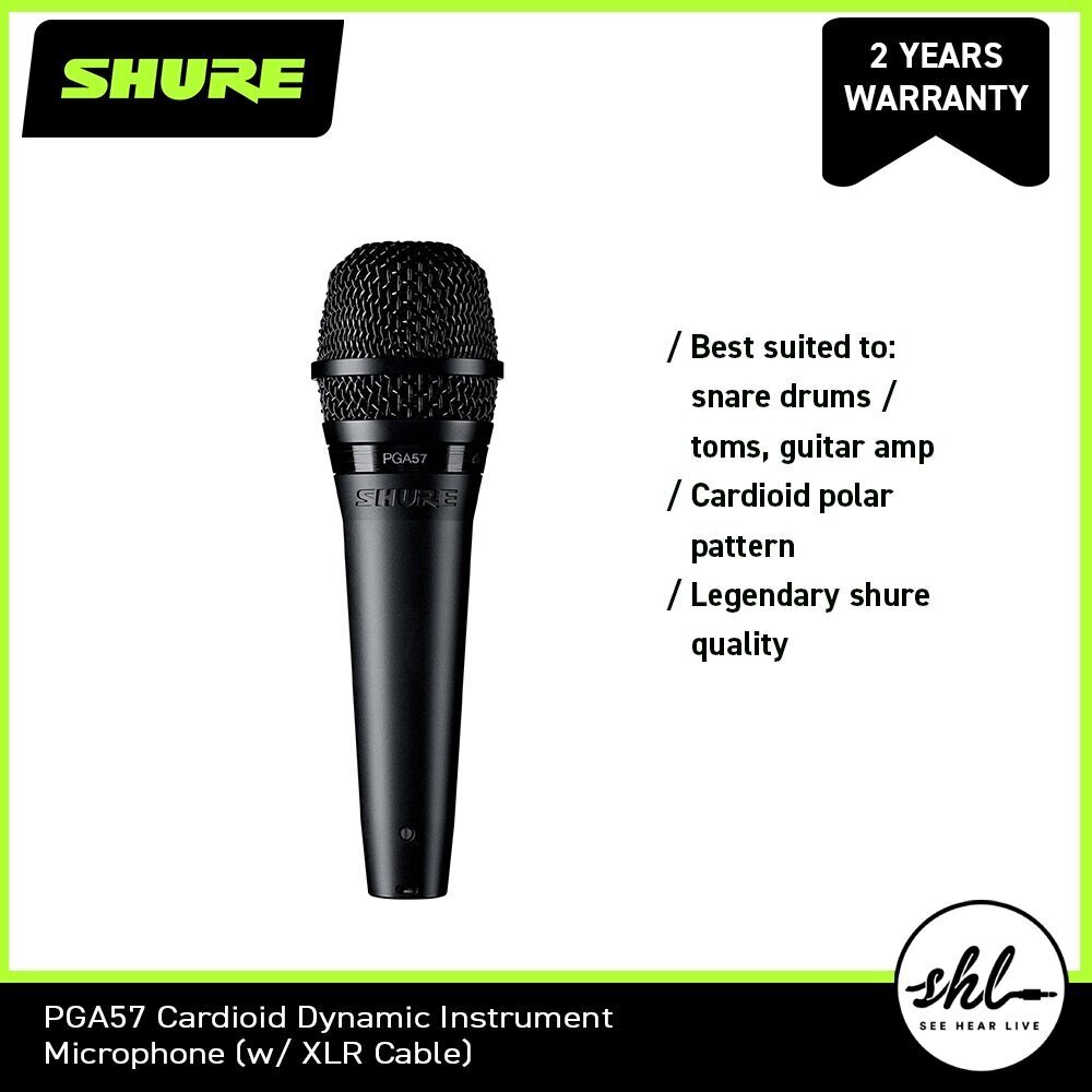 Shure PGA57-XLR kardioidi dynaaminen instrumenttimikrofoni hinta ja tiedot | Mikrofonit | hobbyhall.fi