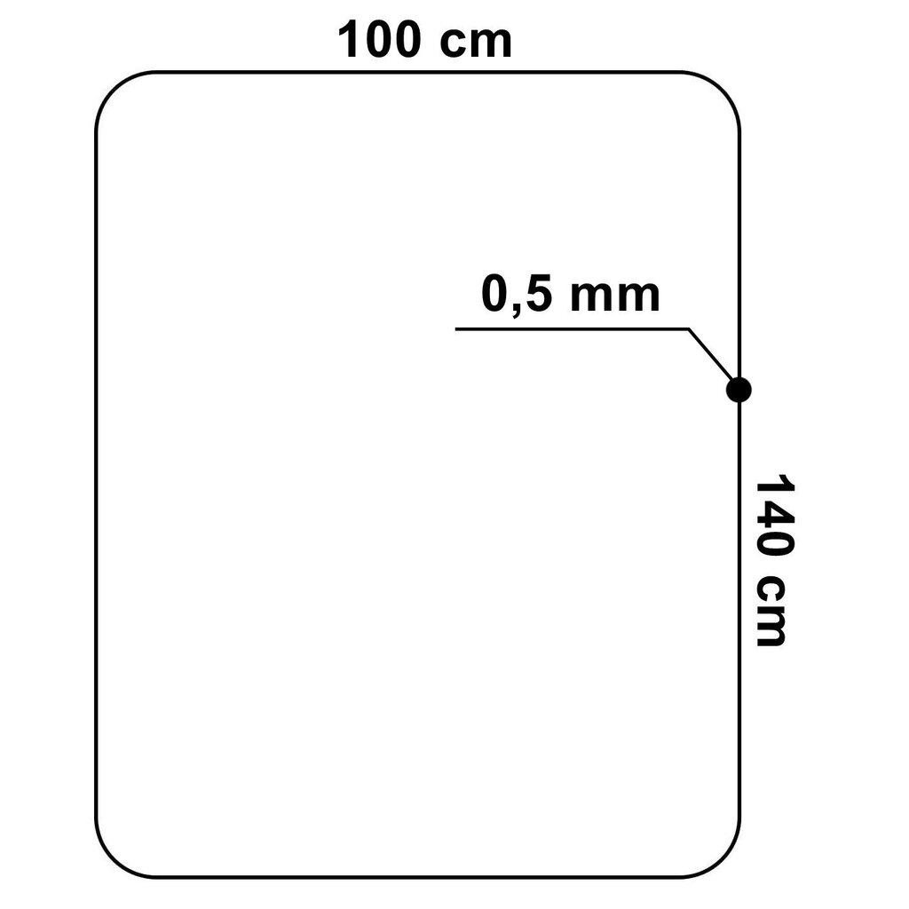 Suojamatto istuimen alle, 100x140 cm, 0,5 mm hinta ja tiedot | Toimistotuolit | hobbyhall.fi