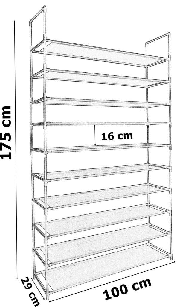 Kannettava kenkähylly, mela hinta ja tiedot | Kenkäkaapit ja -hyllyt | hobbyhall.fi