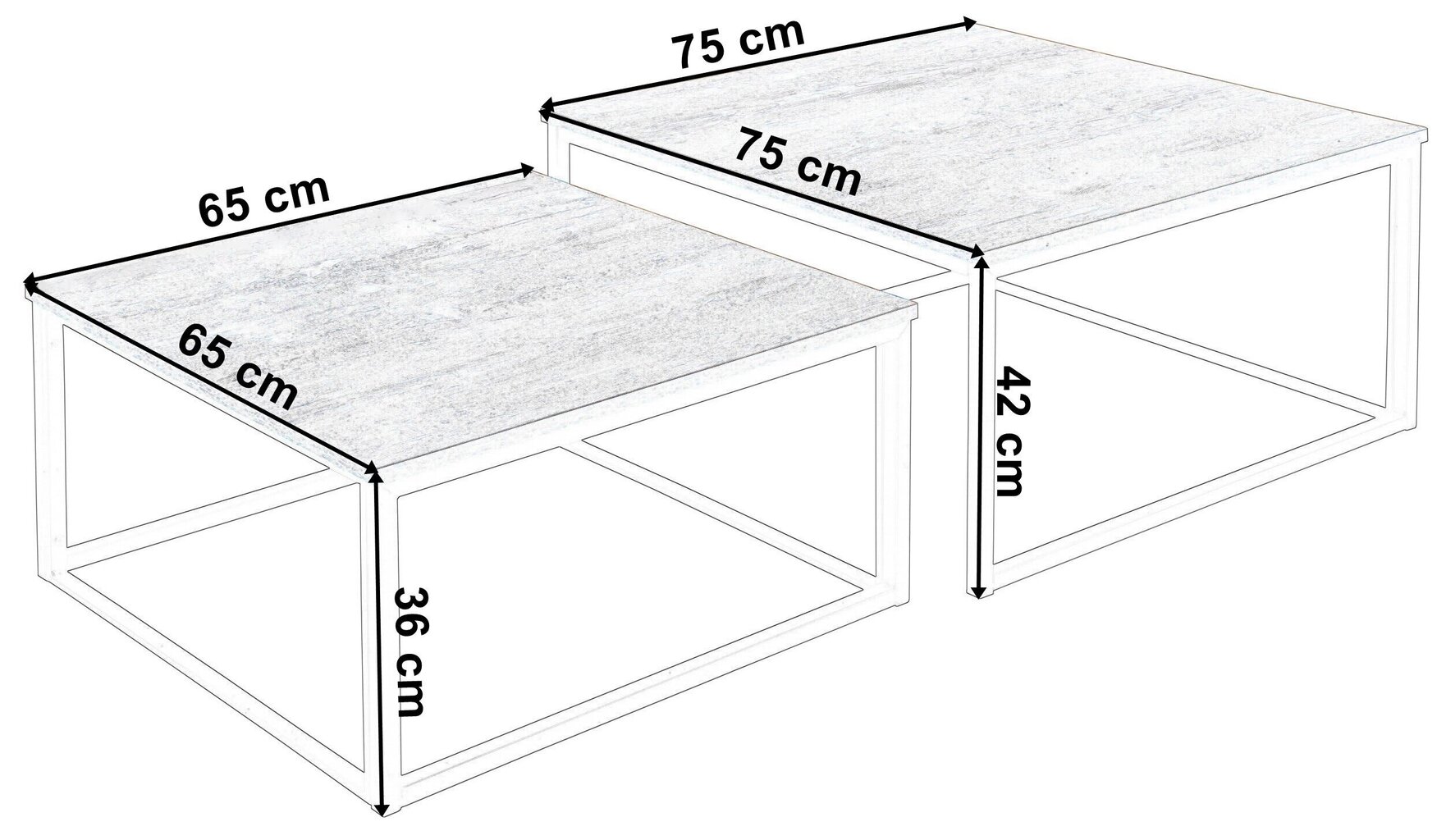 Sohvapöydät 2 kpl hinta ja tiedot | Sohvapöydät | hobbyhall.fi