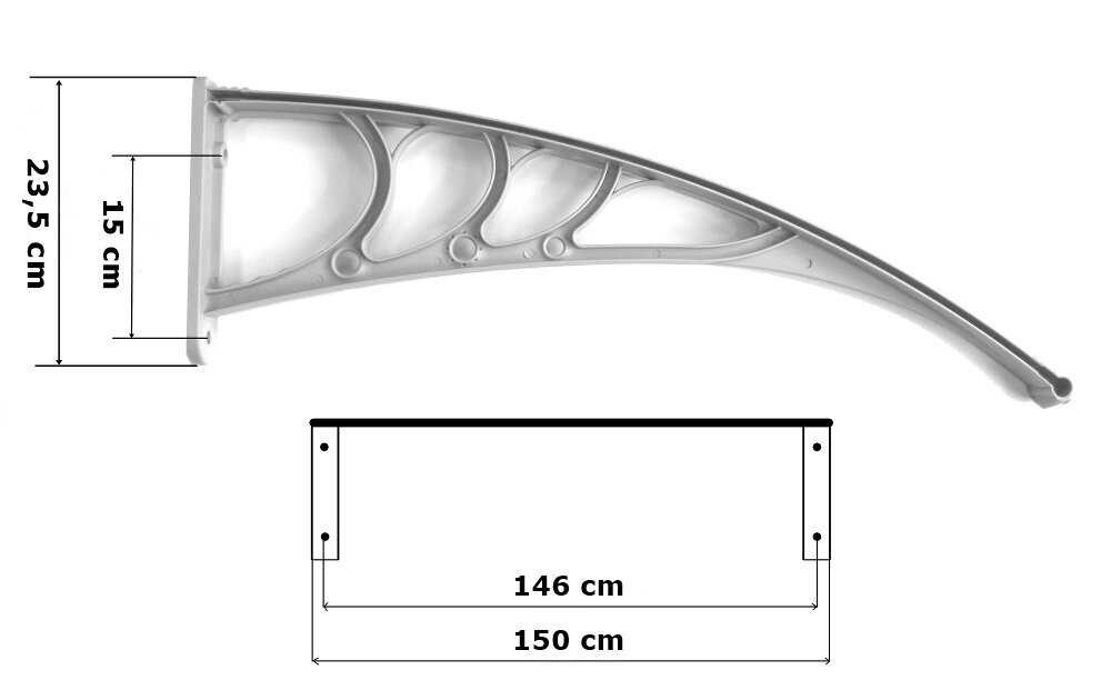 Muovikatto 80 x 150 cm, ruskea hinta ja tiedot | Katokset | hobbyhall.fi