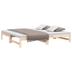 vidaXL Sohvasänky ulosvedettävä 2x (75x190) cm täysi mänty hinta ja tiedot | Sängyt | hobbyhall.fi