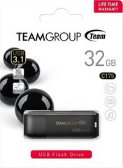 Team Group C175, 32 GB, USB A 3.2 hinta ja tiedot | Muistitikut | hobbyhall.fi