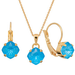 Naisten korusetti Diamond Sky "Venus II (Electric Blue Ignite)" Swarovski kristalleilla DS00S424 hinta ja tiedot | Diamond Sky Jewelry Naisten asusteet | hobbyhall.fi