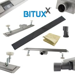 Bituxx lineaarinen suihkuviemäri 90cm, jossa on sifoni hinta ja tiedot | Lattiakaivot | hobbyhall.fi