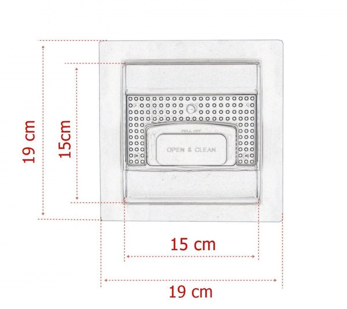 Lattiakaivo 15x15 cm hinta ja tiedot | Lattiakaivot | hobbyhall.fi