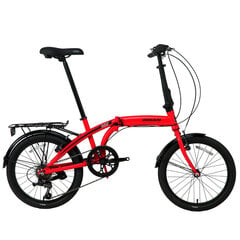 Taitettava pyörä Bisan 20 Twin S (PR10010405) punainen hinta ja tiedot | Polkupyörät | hobbyhall.fi