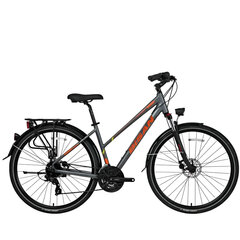 Polkupyörä Bisan 28 TRX8300 City Lady (PR10010432) harmaa/oranssi (18) hinta ja tiedot | Polkupyörät | hobbyhall.fi