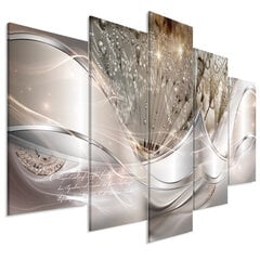 Kuva - Modern Dandelions (5 Parts) Beige Wide hinta ja tiedot | Artgeist Huonekalut ja sisustus | hobbyhall.fi