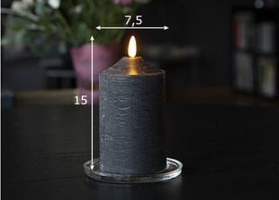 LED kynttilä Flamme, musta hinta ja tiedot | Kynttilät ja kynttilänjalat | hobbyhall.fi