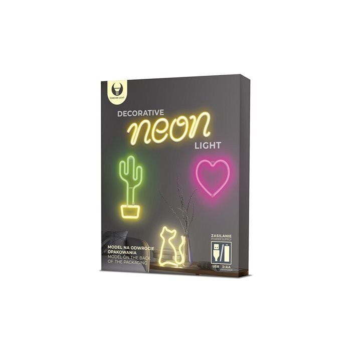 LED Neon lamp HEART red battery/USB hinta ja tiedot | Upotettavat valaisimet ja LED-valaisimet | hobbyhall.fi