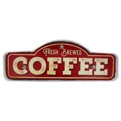 RETRO Metal Sign LED Fresh Brewed Coffee Forever Light hinta ja tiedot | Riippuvalaisimet | hobbyhall.fi