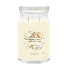 Yankee Candle tuoksukynttilä Soft Wool and Amber 567g hinta ja tiedot | Kynttilät ja kynttilänjalat | hobbyhall.fi