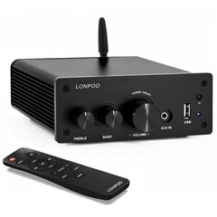 Minivahvistin LONPOO, LP-078, 90W, musta hinta ja tiedot | Kaiuttimet ja soundbarit | hobbyhall.fi