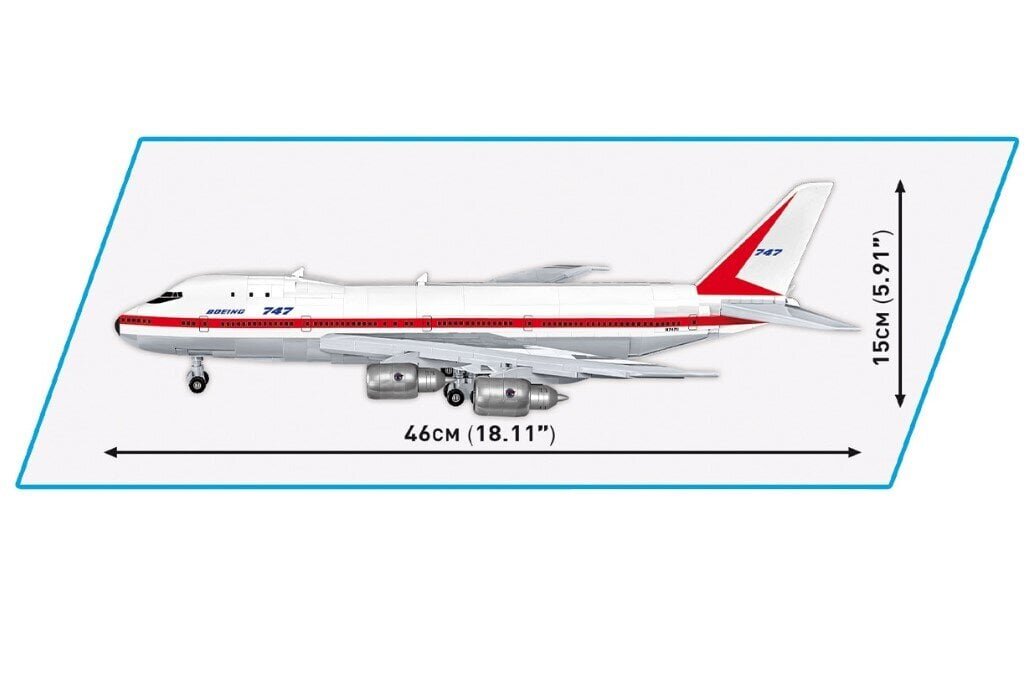 Cobi Boeing 747 ensimmäinen lento 1969 1051kl 26609 hinta ja tiedot | LEGOT ja rakennuslelut | hobbyhall.fi