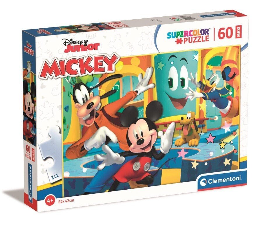 Clementoni palapeli 60 maxi SuperKolor Mickey 26473 hinta ja tiedot | Palapelit | hobbyhall.fi