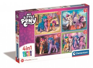 Clementoni 4in1-pulma SuperKolor My Little Pony 21519 hinta ja tiedot | Palapelit | hobbyhall.fi