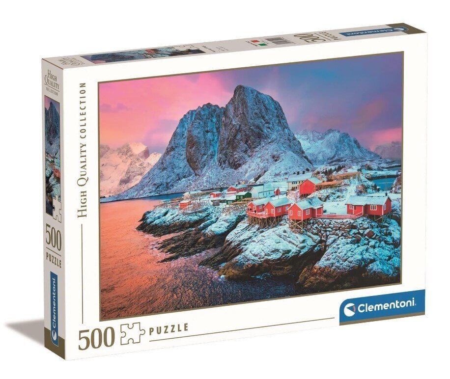 Clementoni palapeli 500 HQ Hamnoy Village 35144 hinta ja tiedot | Palapelit | hobbyhall.fi