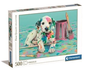 Clementoni palapeli 500 HQC Funny Dalmatian 35150 hinta ja tiedot | Palapelit | hobbyhall.fi