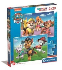 Clementoni palapeli 2x20 SuperKolor Paw Patrol 24800 hinta ja tiedot | Palapelit | hobbyhall.fi