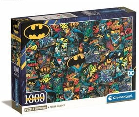 Clementoni palapeli 1000 Compact Batman 39906 hinta ja tiedot | Palapelit | hobbyhall.fi