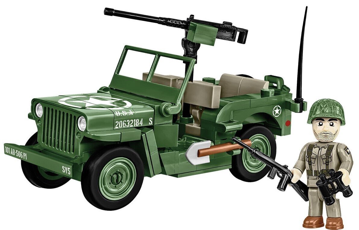 Cobi HC WWII Willys MB & M2 Gun 150kl 2296 hinta ja tiedot | LEGOT ja rakennuslelut | hobbyhall.fi