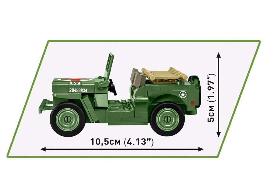 Cobi HC WWII Willys MB & M2 Gun 150kl 2296 hinta ja tiedot | LEGOT ja rakennuslelut | hobbyhall.fi