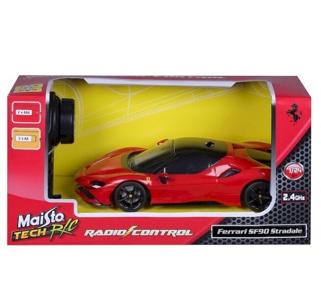 MAISTO RC 1:24 Ferrari SF90 Stradale 81532 hinta ja tiedot | Poikien lelut | hobbyhall.fi