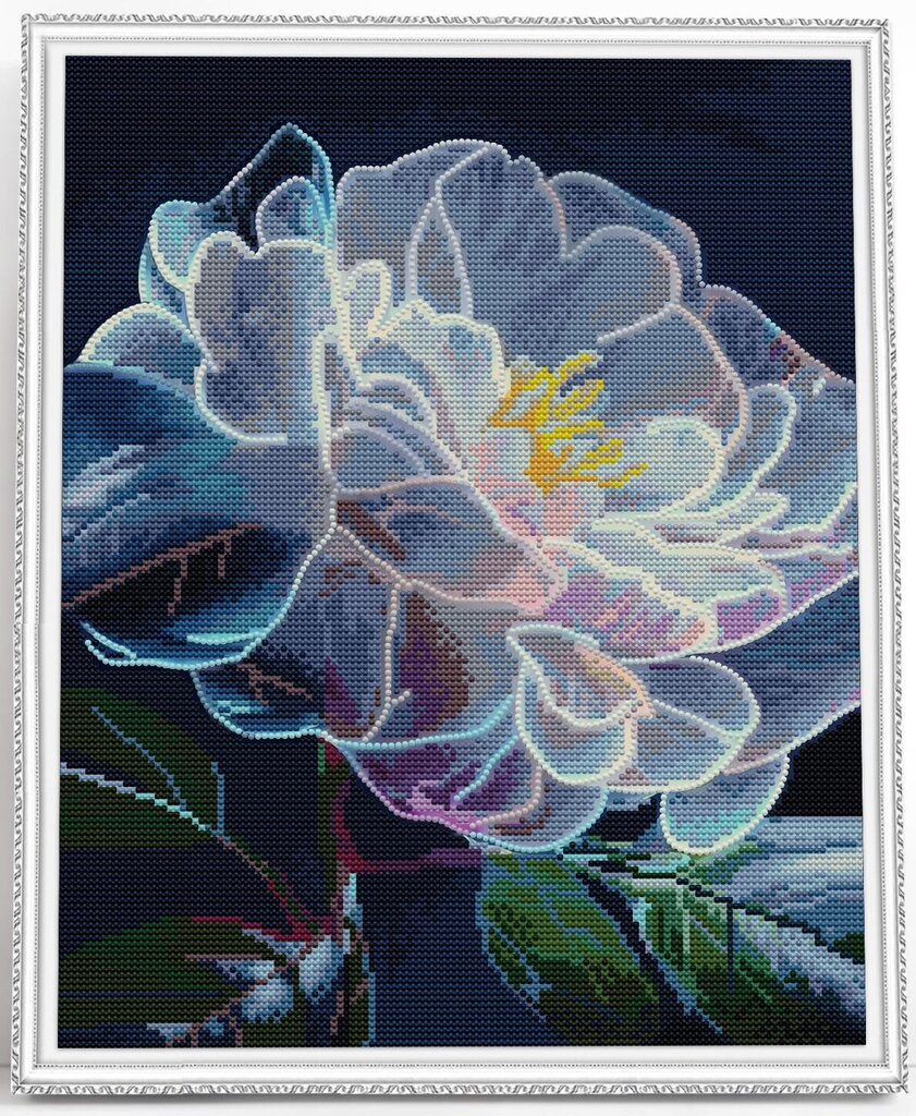 Timanttimosaiikki Varvikas - Peony bloom LG335e 40x50 cm hinta ja tiedot | Timanttimaalaukset | hobbyhall.fi