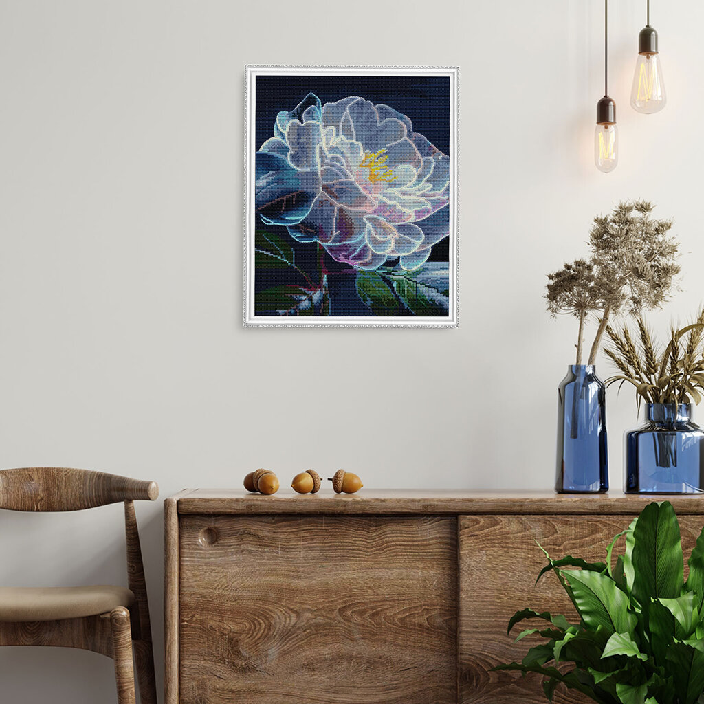 Timanttimosaiikki Varvikas - Peony bloom LG335e 40x50 cm hinta ja tiedot | Timanttimaalaukset | hobbyhall.fi