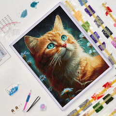 Timanttimosaiikki Varvikas - Ginger cat LG337e 40x50 cm hinta ja tiedot | Timanttimaalaukset | hobbyhall.fi