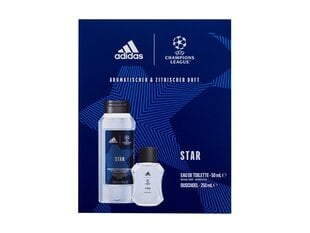 Sarja Adidas UEFA Champions League miehille: Eau de Toilette EDT, 50 ml + suihkugeeli, 250 ml hinta ja tiedot | Adidas Hajuvedet ja tuoksut | hobbyhall.fi