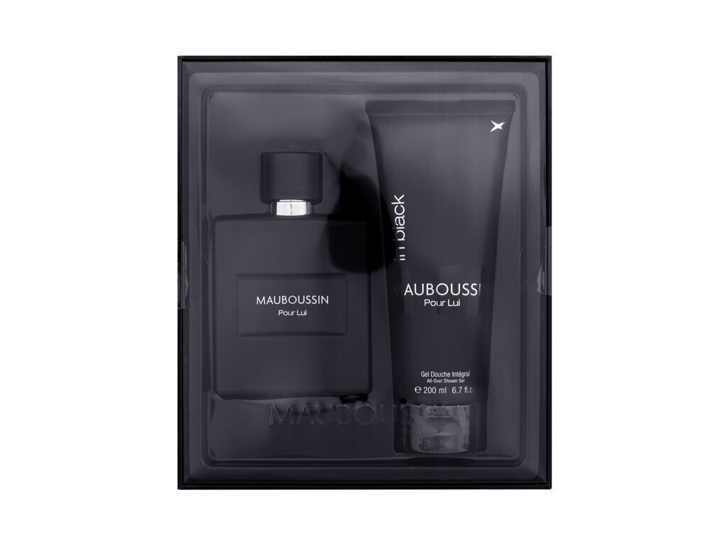 Sarja Mauboussin Pour Lui In Black miehille: Eau de Parfum, 100 ml + suihkugeeli, 200 ml hinta ja tiedot | Miesten hajuvedet | hobbyhall.fi